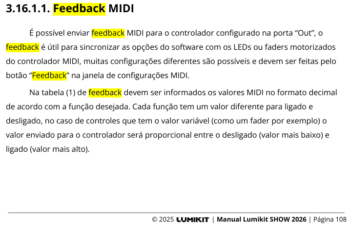 manual software feedback midi