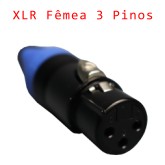 Conector XLR Fêmea 3 Pinos