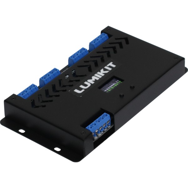 Vista superior frontal do Driver de LED RDM 12 Canais