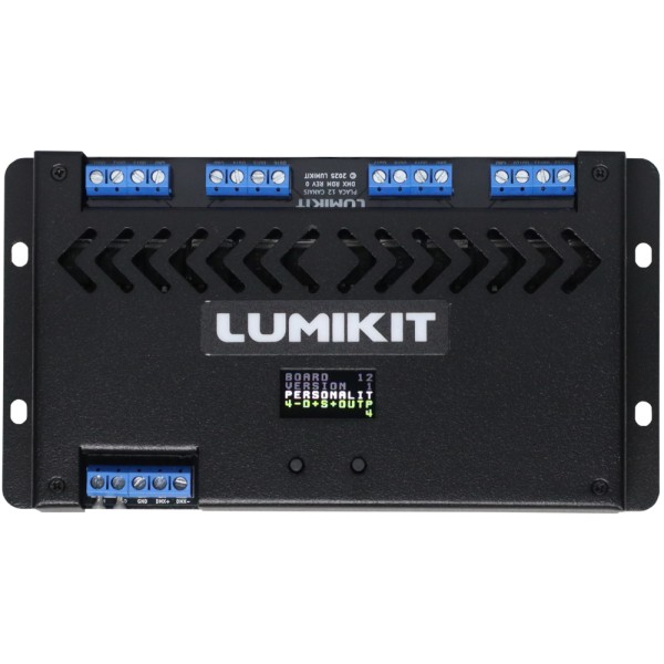 Vista de cima do Driver de LED RDM 12 Canais