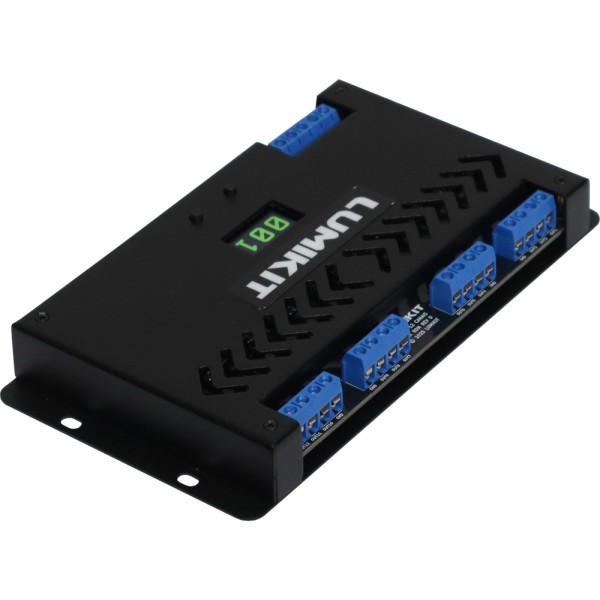 Vista superior traseira do Driver de LED RDM 12 Canais