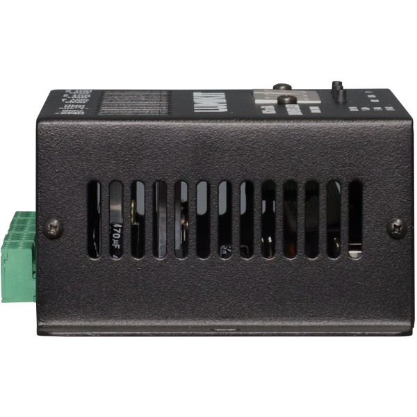 Visão lateral esquerda do Driver de LED RDM 6 Canais