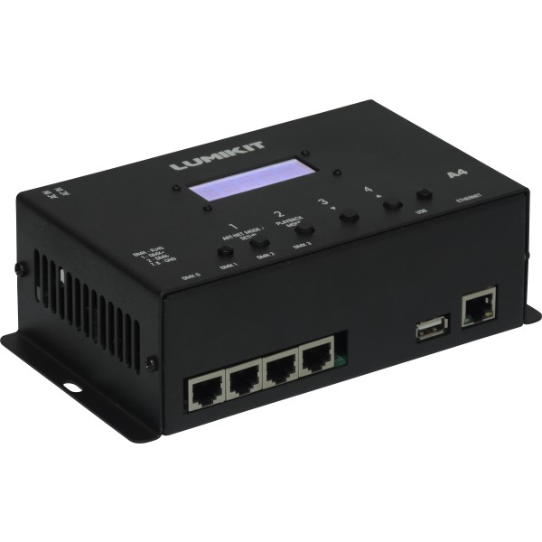 Vista superior frontal da Interface Lumikit A4