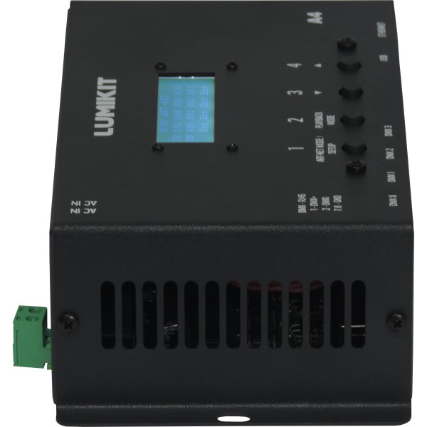 Vista lateral esquerda da Interface Lumikit A4