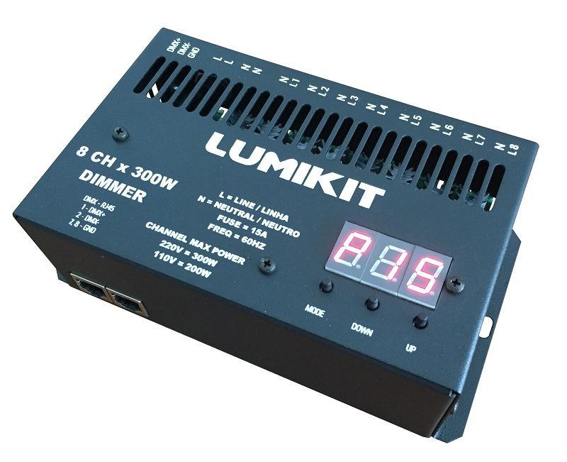 Módulo DMX DIMMER AC 8 x 300W