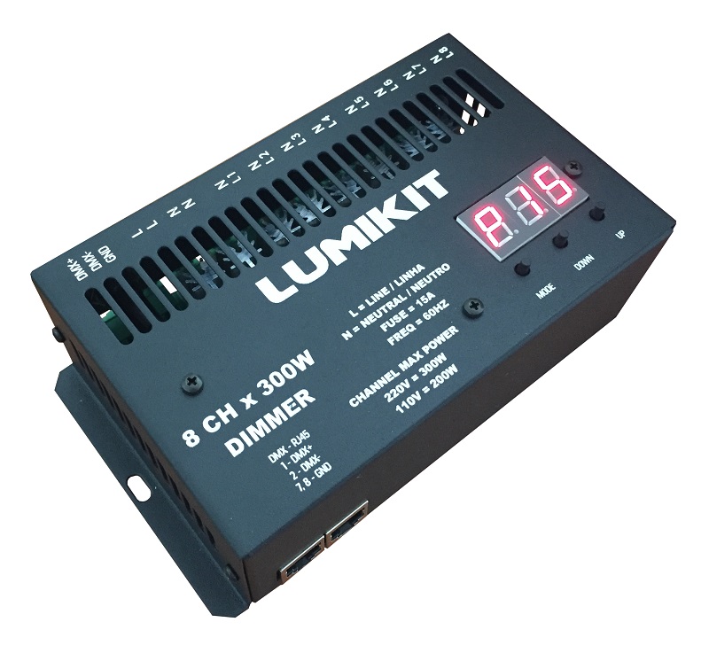 Módulo DMX DIMMER AC 8 x 300W