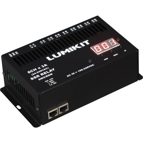 Vista superior frontal do Módulo Chaveador SSR 8 Canais