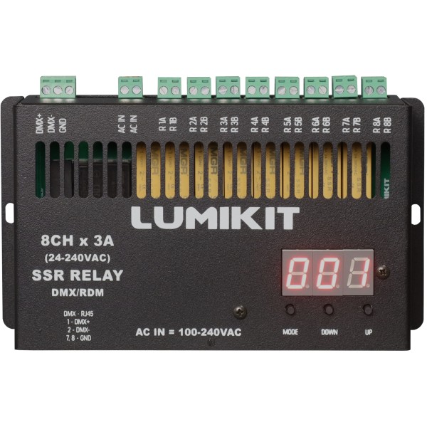 Vista lateral direita do Módulo Chaveador SSR 8 Canais