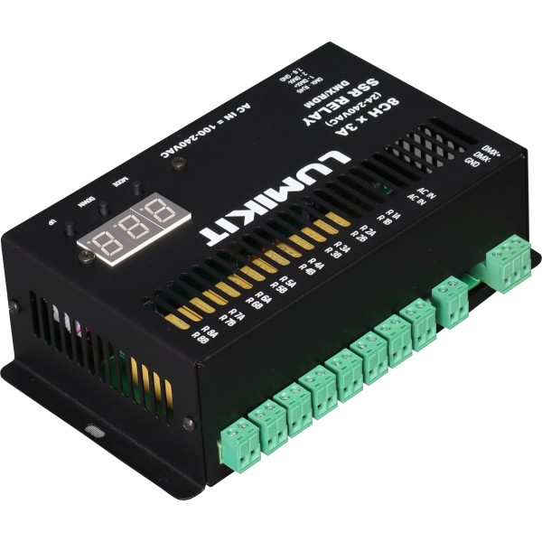 Vista superior traseira do Módulo Chaveador SSR 8 Canais