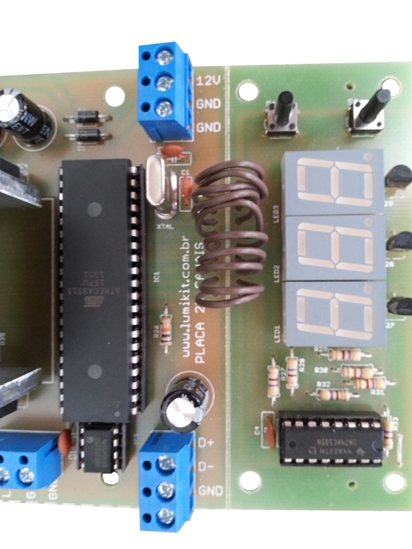 Placa DMX 4 pixel RGB - contatos