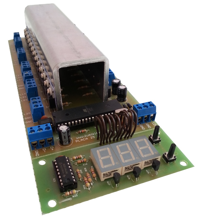 Placa DMX 4 pixel RGB - vista superior