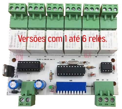 Placa DMX 1 até 6 RELÊS