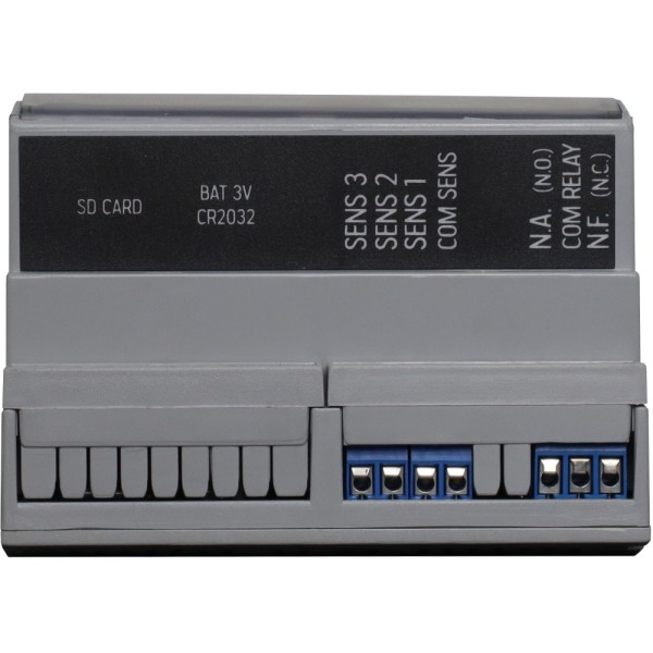 Vista traseira do Player DMX 1 Universo DIN com Agendador