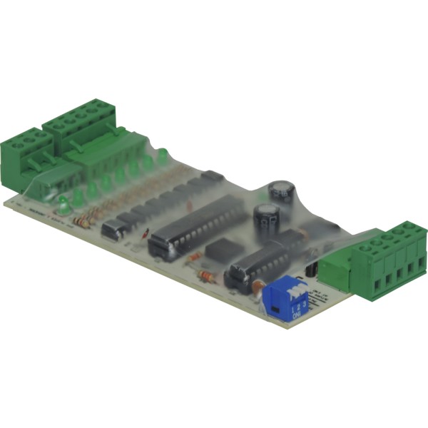 Vista superior frontal da Placa Player DMX 1 Universo