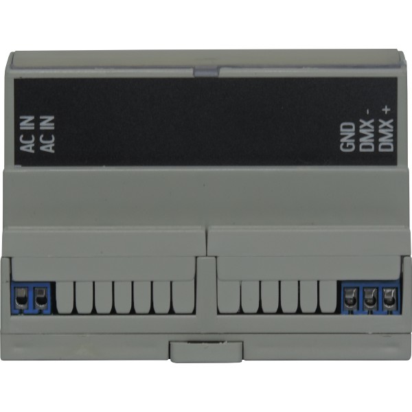 Vista frontal do Player DMX 1 Universo DIN