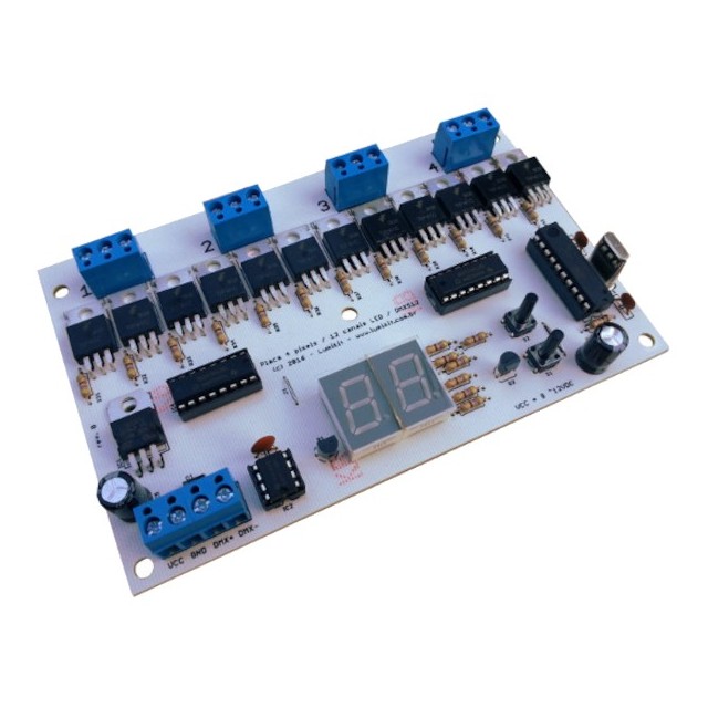 Lumikit Placa 4 Pixels Pista de LED DMX