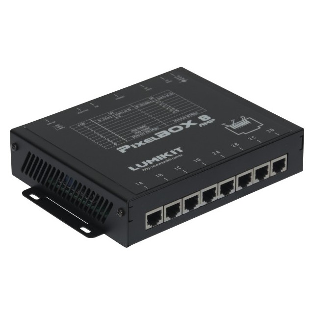 Controlador Lumikit PixelBOX 8 AMP DMX SINGLENET