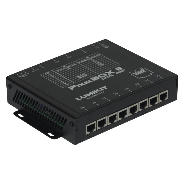 Controlador Lumikit PixelBOX 8 AMP DMX DUALNET