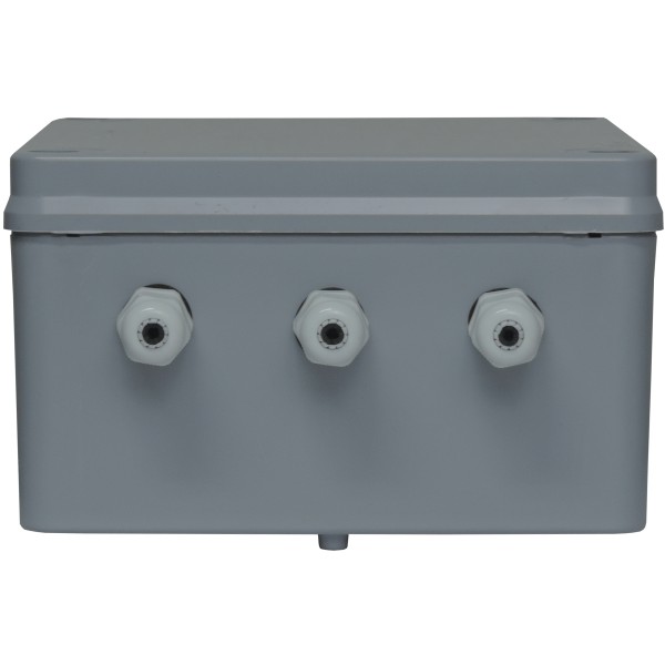 Vista superior frontal do Splitter DMX 3 Saídas Outdoor 110/220V